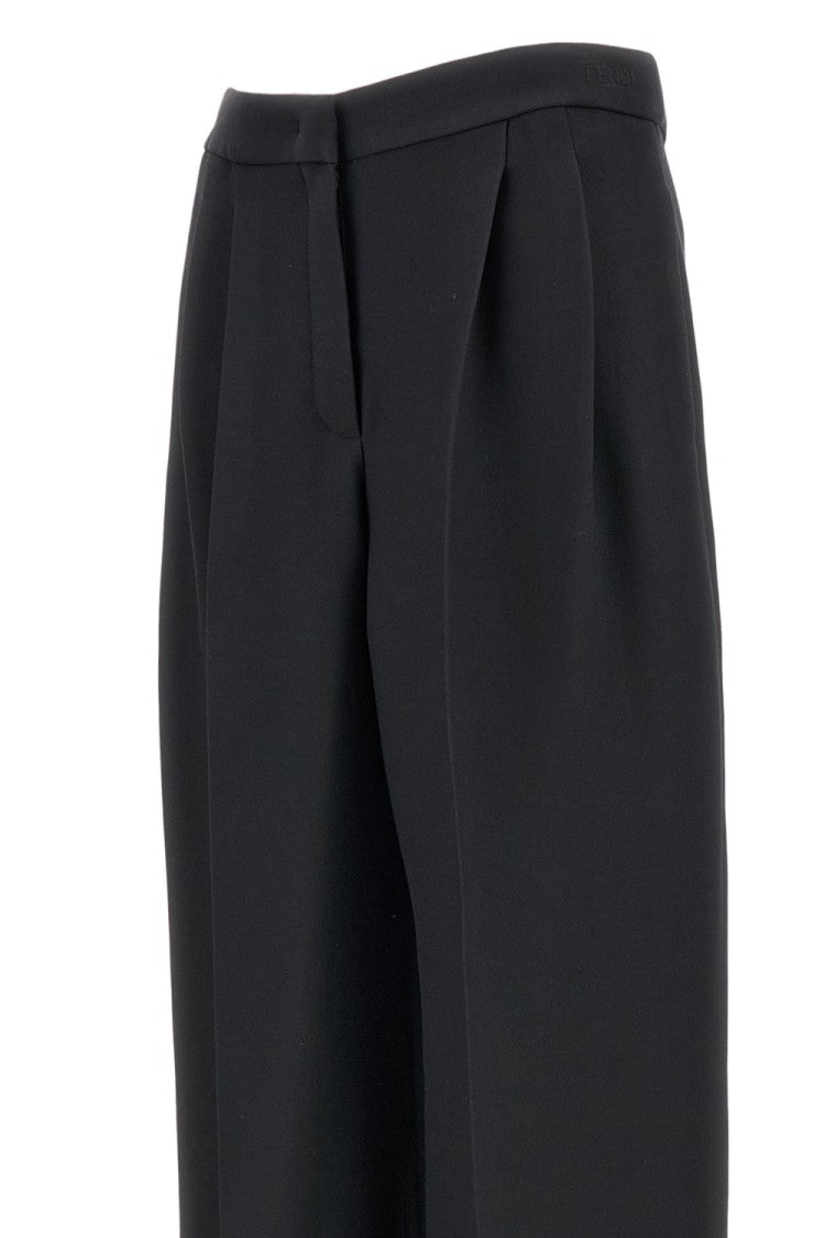 Fendi Straight-Leg Tailored Trousers With Contrast Piping