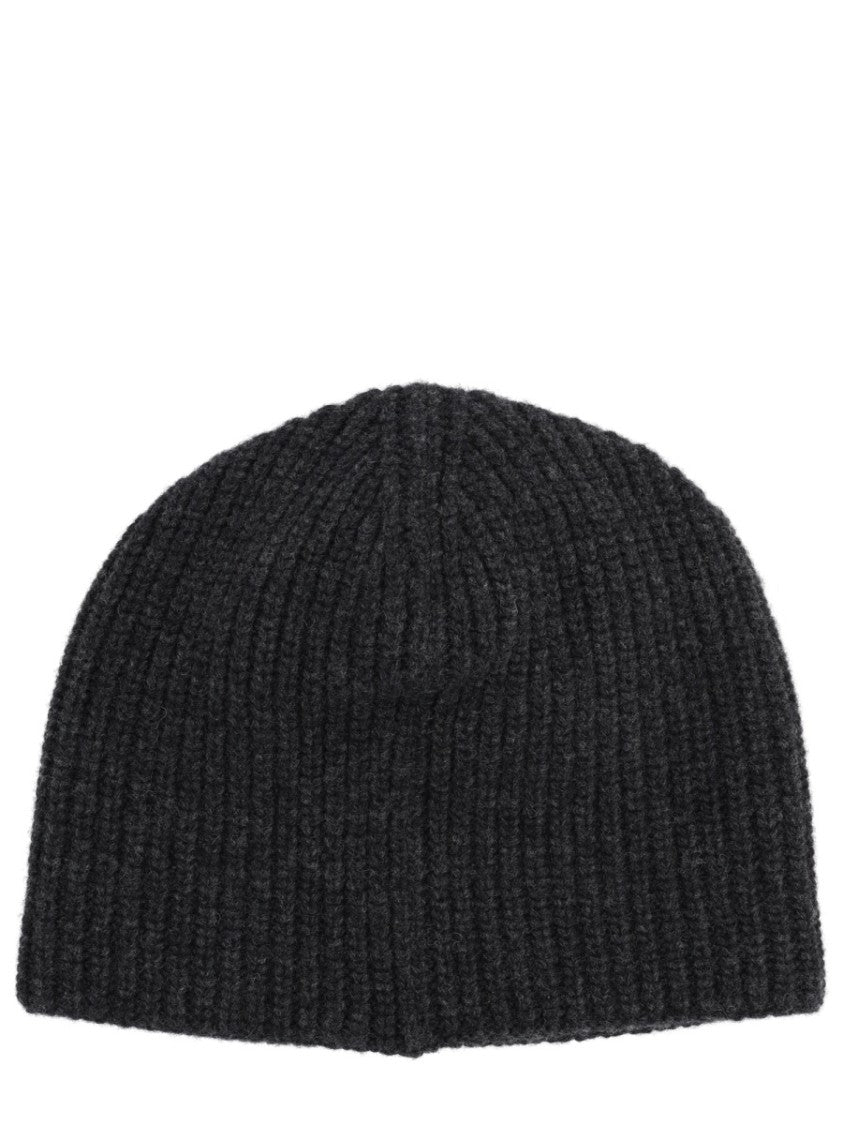 Jacquemus Ribbed Knit Merino Wool Cap With Subtle Embroidery