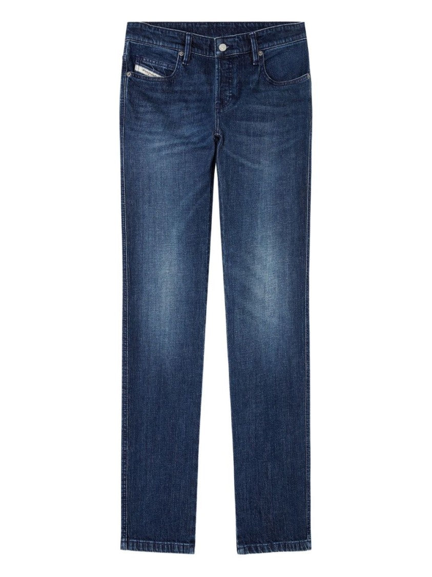 Diesel Medium Blue Straight-Leg Diesel Jeans