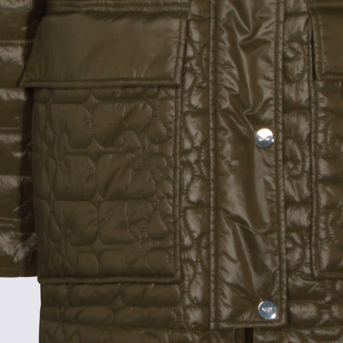 Ganni Olive Green Down Jacket