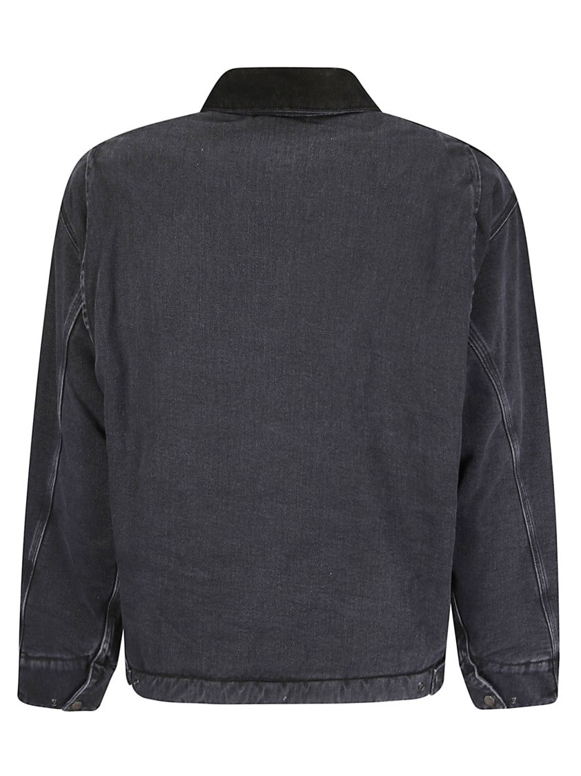 Carhartt Wip Denim Jacket With Zip Closure And Contrasting Collar