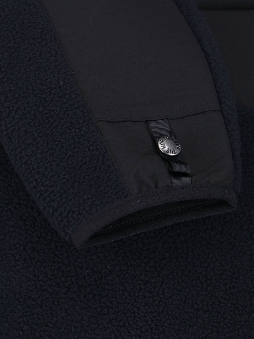 The North Face Teddy Fabric Zip Jacket With High Collar And Contrasting Details