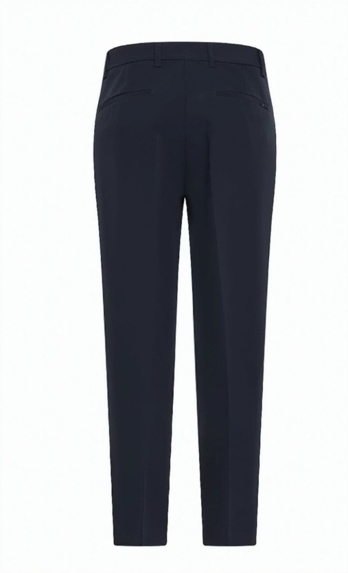 Seventy Mid-Rise Polished Tailored Straight-Leg Trousers