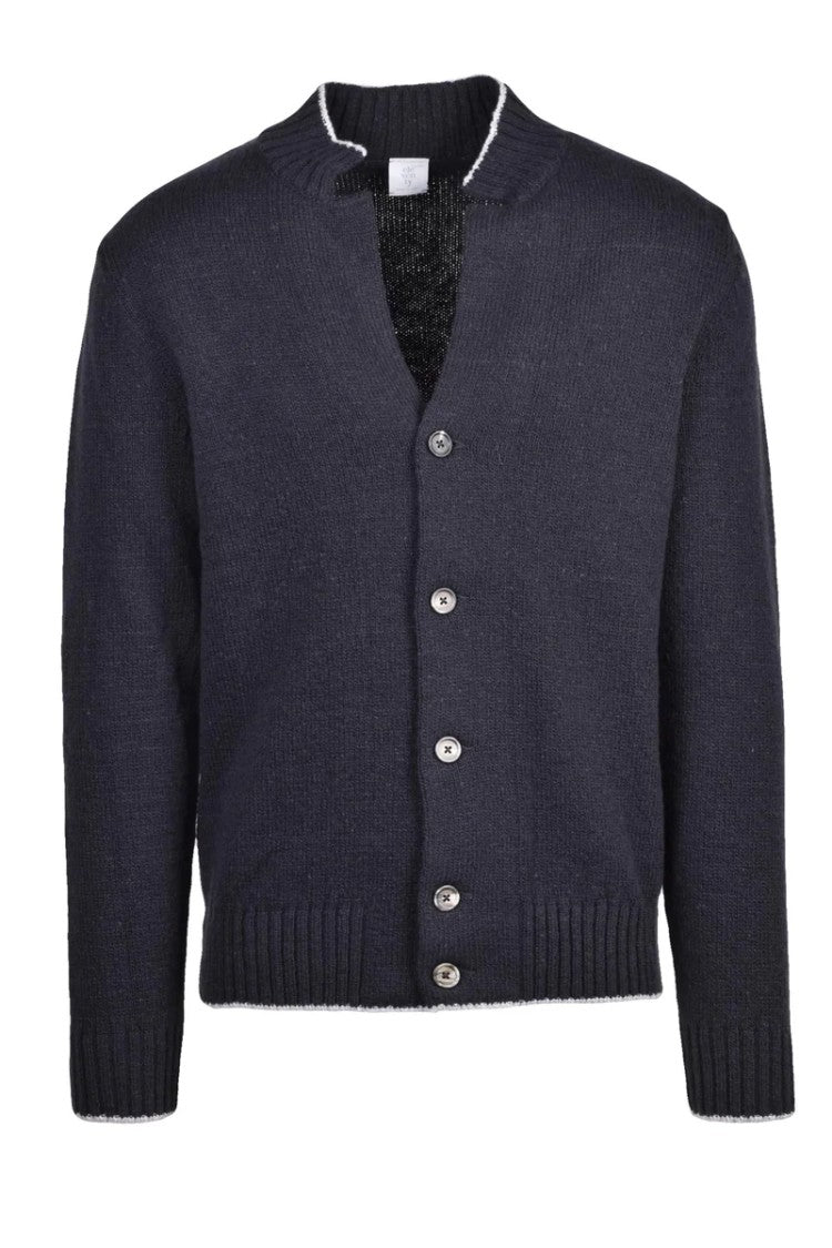 Eleventy Wool Cashmere Button Cardigan - Grey