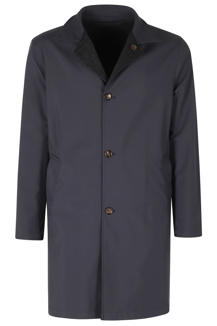 Kired Charcoal Double Cash Reversible Cashmere-Blend Parka
