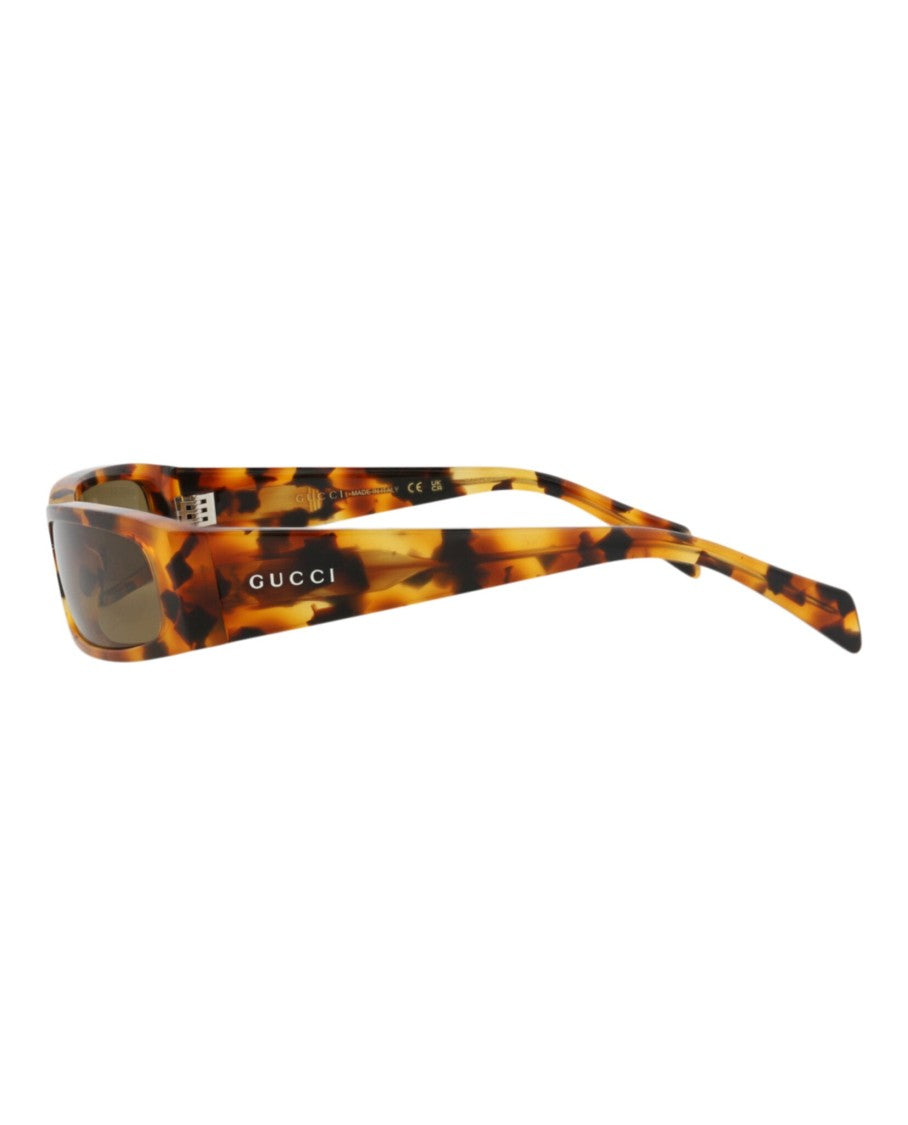 Gucci Square-Frame Recycled Acetate Sunglasses With Tortoiseshell Pattern