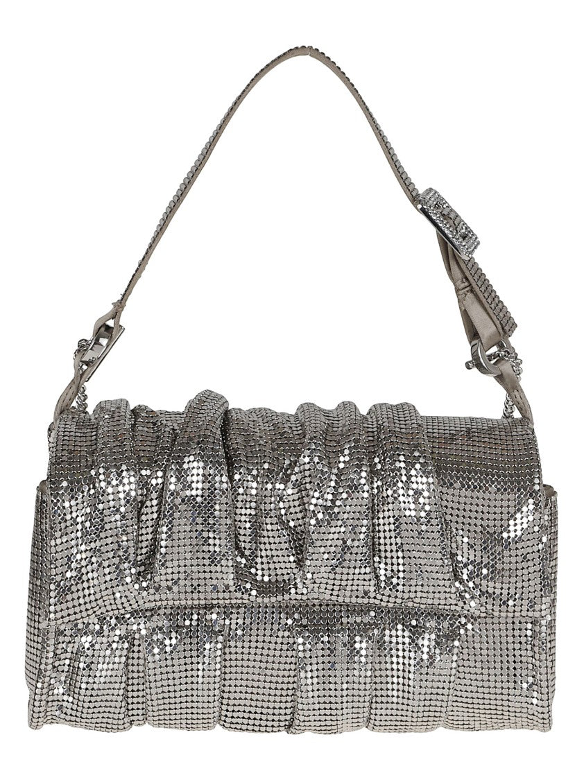 Benedetta Bruzziches Structured Shoulder Bag With Metal Mesh