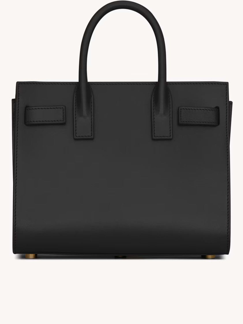 Saint Laurent Sdj Nano Structured Rectangular Leather Handbag