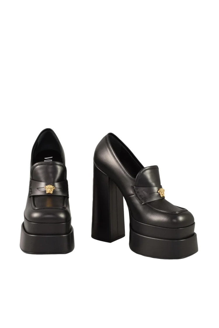 Versace Collection Leather Pumps - Black