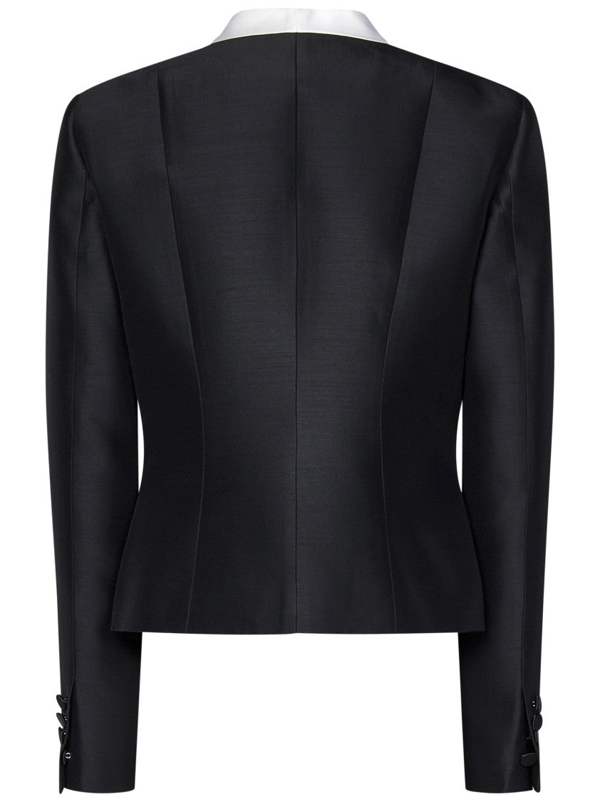 Dsquared2 Gatsby Fit Black Virgin Wool And Silk Blazer