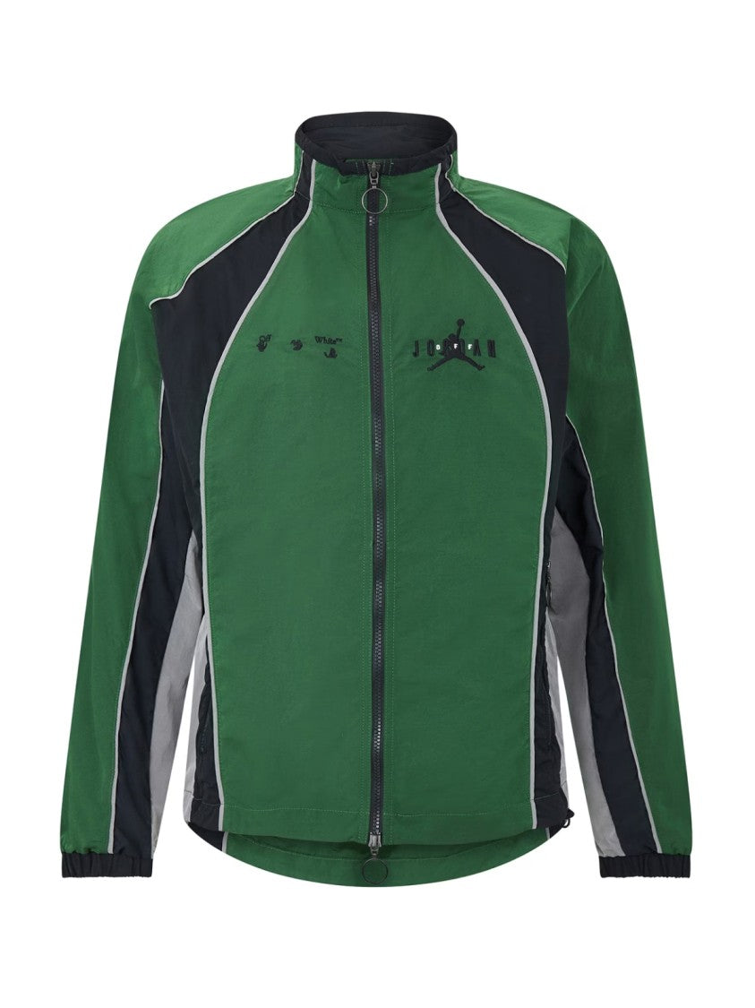 Off-White Track Jacket With Zip Fastening And Panel Accents