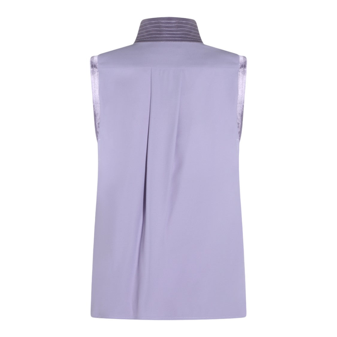 Elisabetta Franchi Lilac Button-Down Shirt With Classic Collar