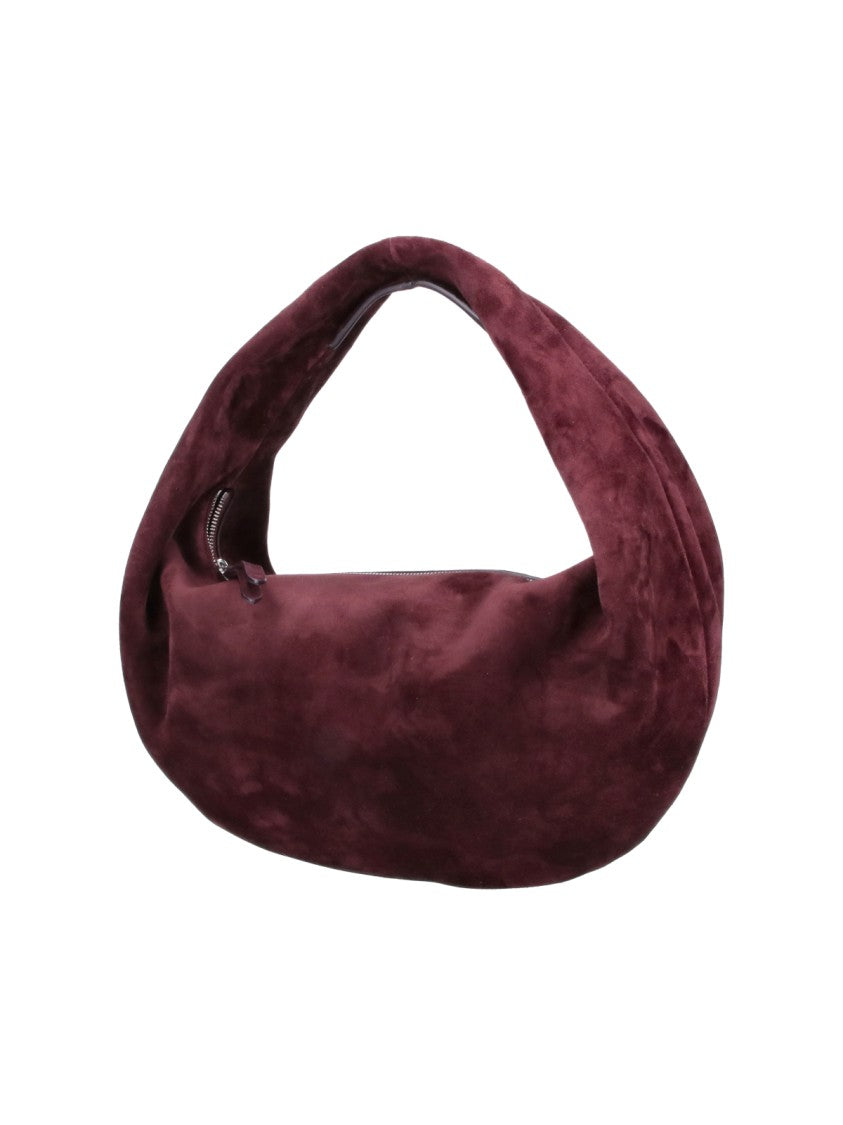 Khaite Burgundy Olivia Leather Hobo Bag