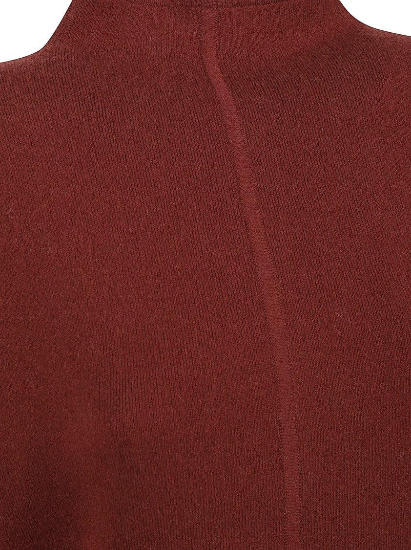 Max Mara Fitted Long-Sleeved Top With High Neckline And Minimalist Seam