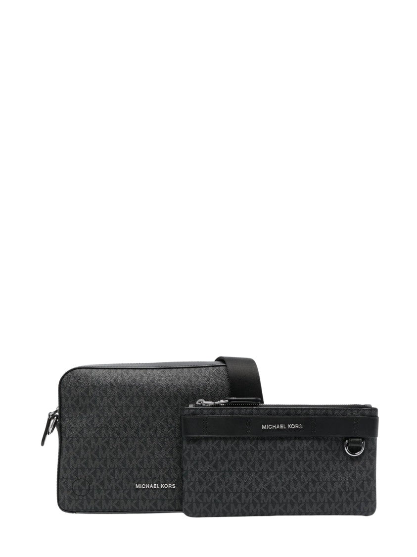Michael Kors Dual Monogram Leather Crossbody Bag