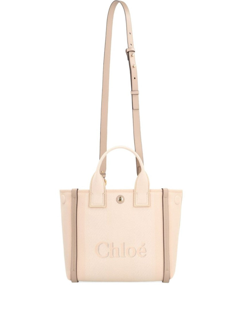 Chloé Structured Handbag With Textured Finish And Dual Handles