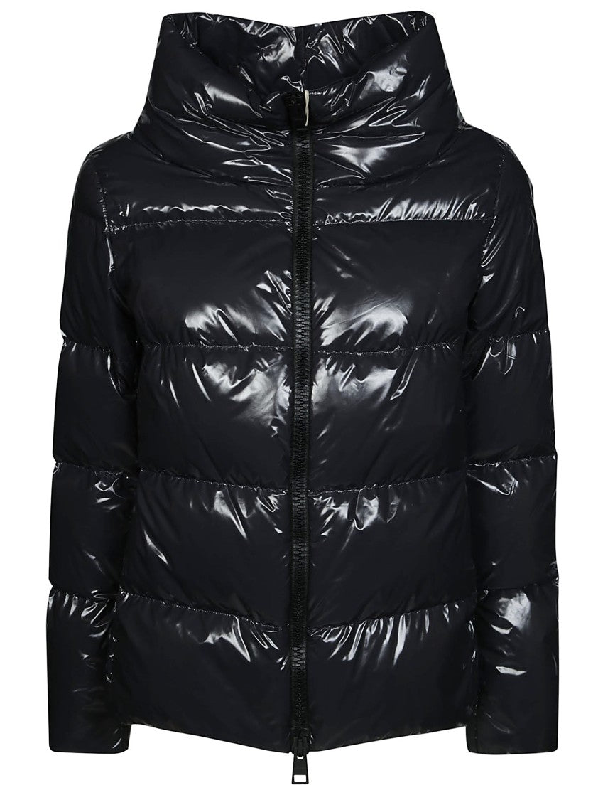 Herno Glossy Puffer Jacket With High Collar