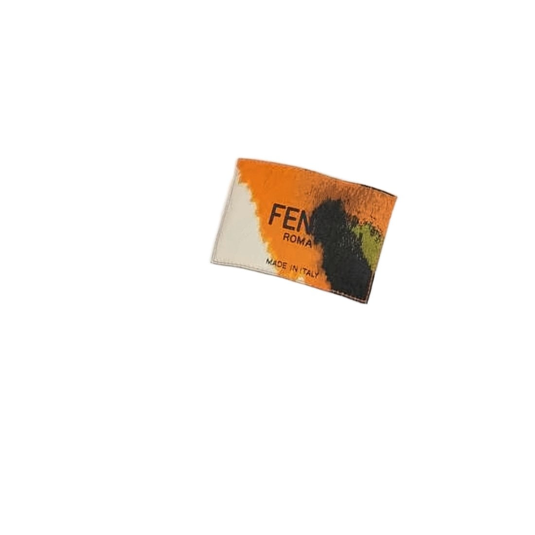 Fendi Minimalist White T-Shirt With Colorful Patch Detail