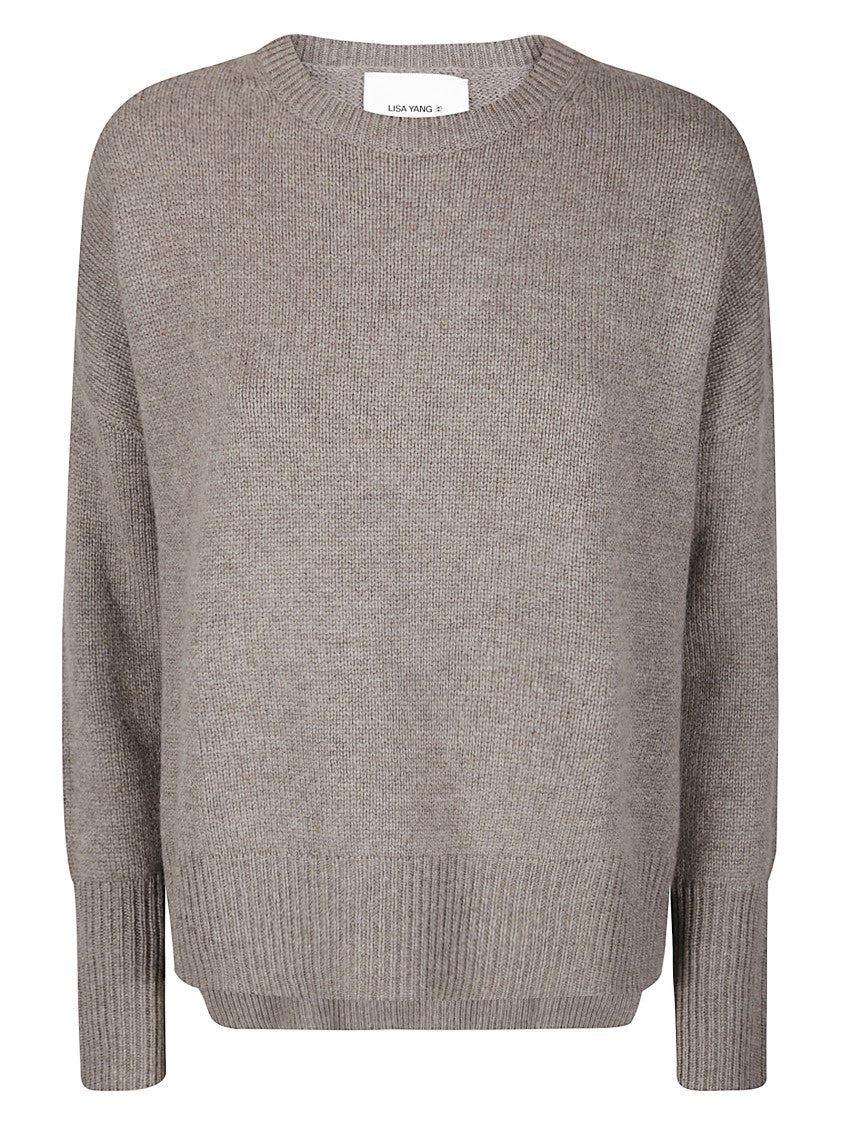 Lisa Yang Cashmere Knit Sweater With Contrast Trim And Oversized Fit