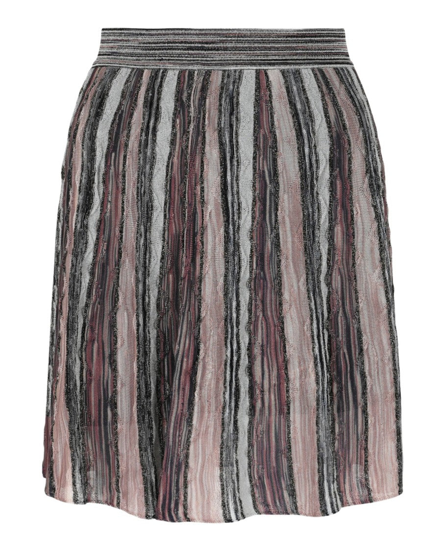 M Missoni Metallic Striped Mini Skirt