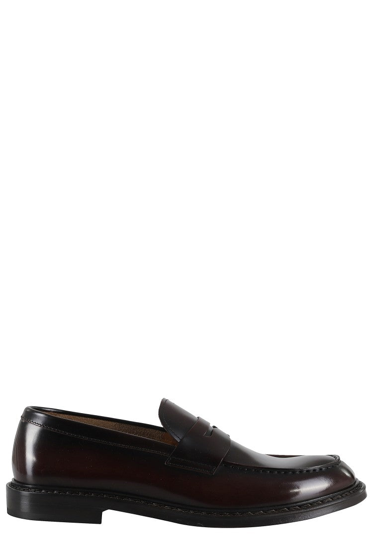 Doucal's Polished Leather Penny Loafers