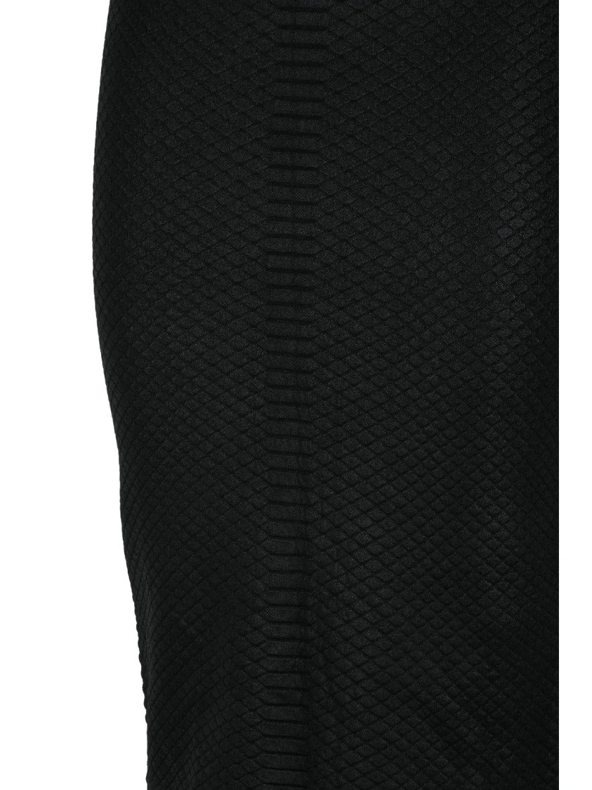 Elisabetta Franchi Black Textured Mid-Waist Viscose-Blend Pencil Skirt