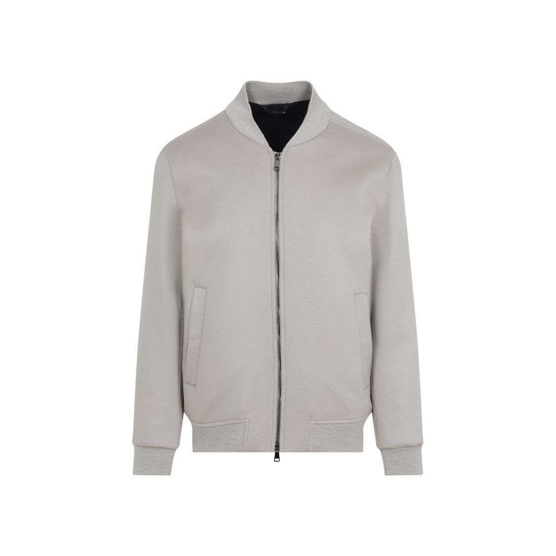 Giadero Saint James Grey Cashmere Bomber Jacket