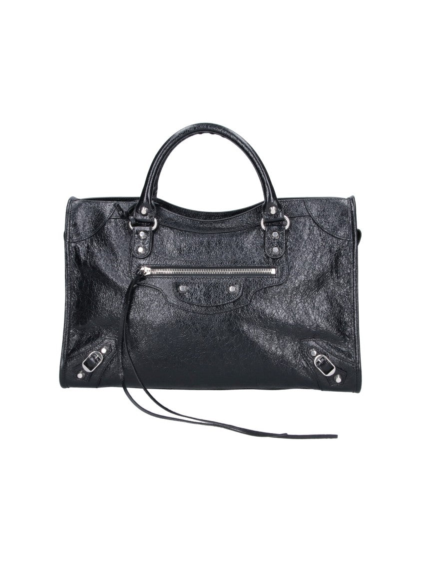 Balenciaga Black Medium Le City Lamb Bag