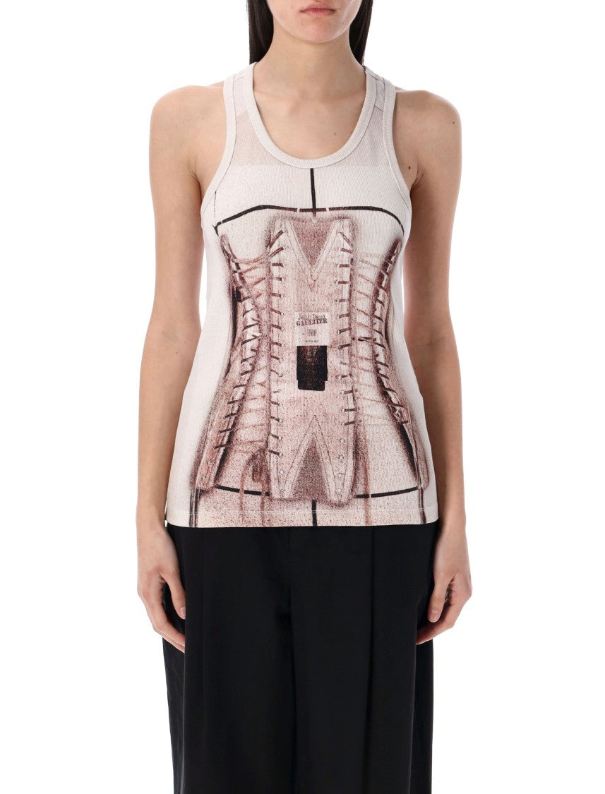 Jean Paul Gaultier Trompe L'oil Corset Tank Top