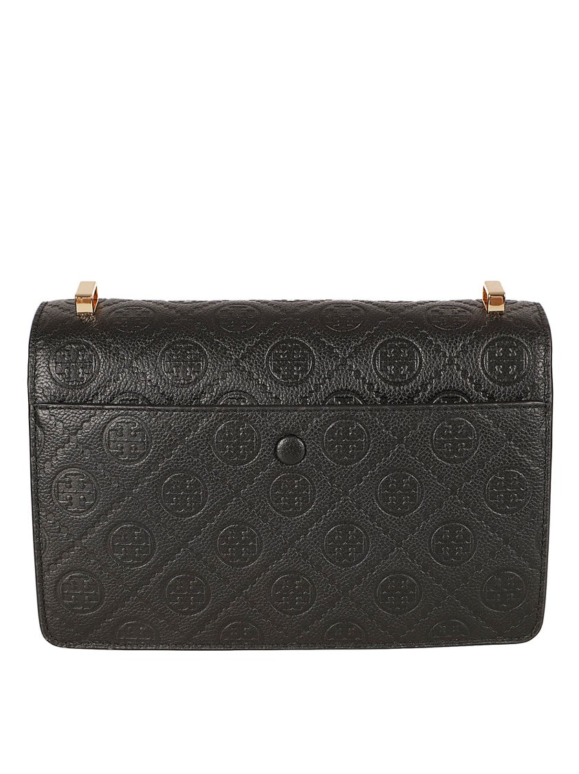 Tory Burch Quilted Black Cow Leather Handbag