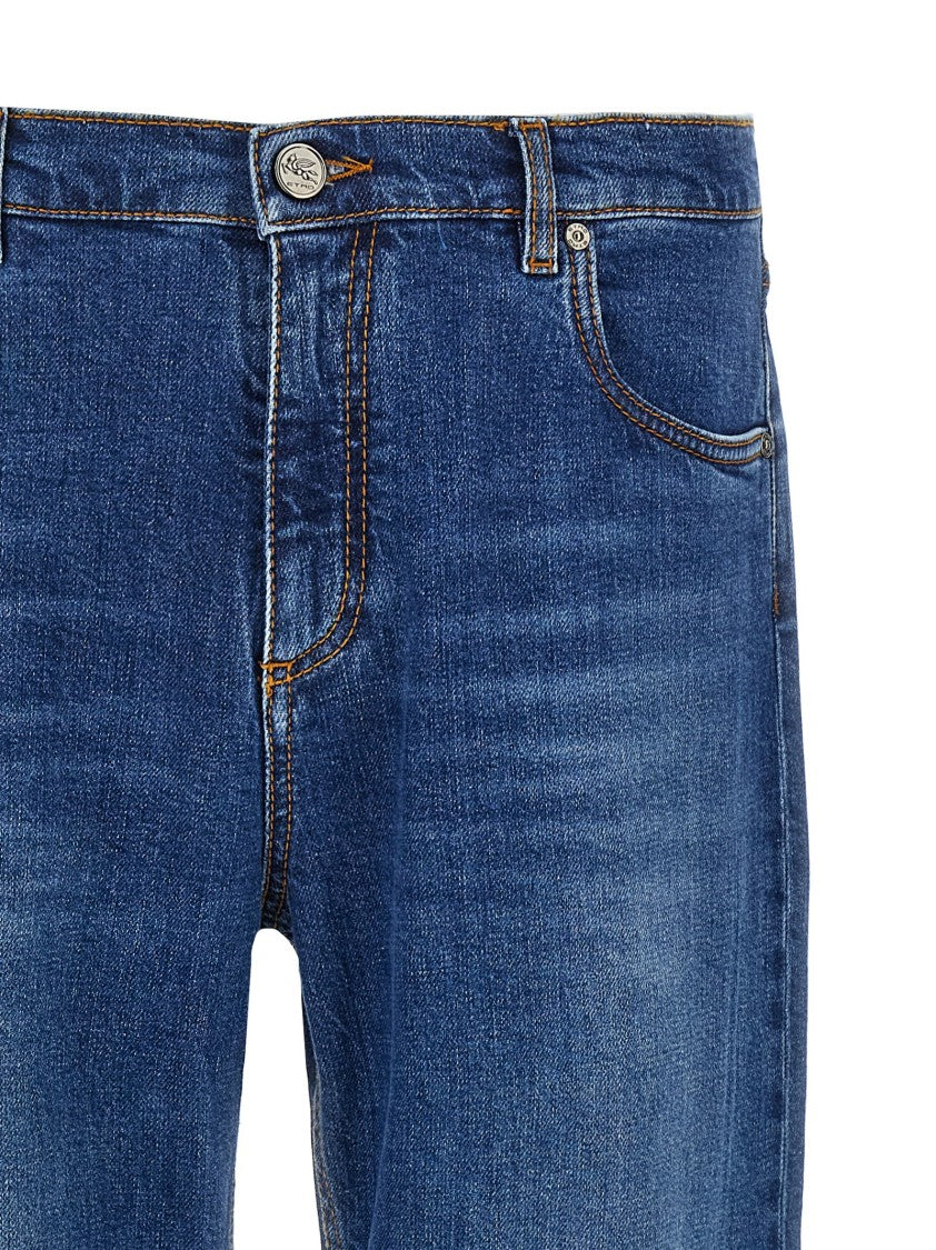 Etro Mid Waist Straight Leg Jeans