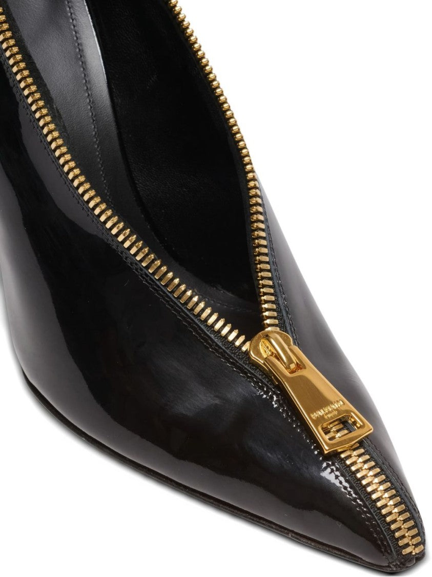 Balmain Black Silk And Nylon Stiletto Pumps