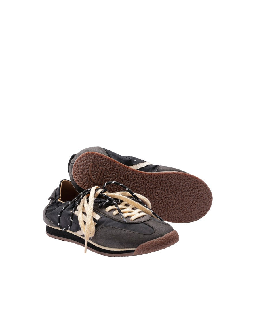 Puraai Dirty Black Panther 6.02 Velvet Low-Top Sneakers