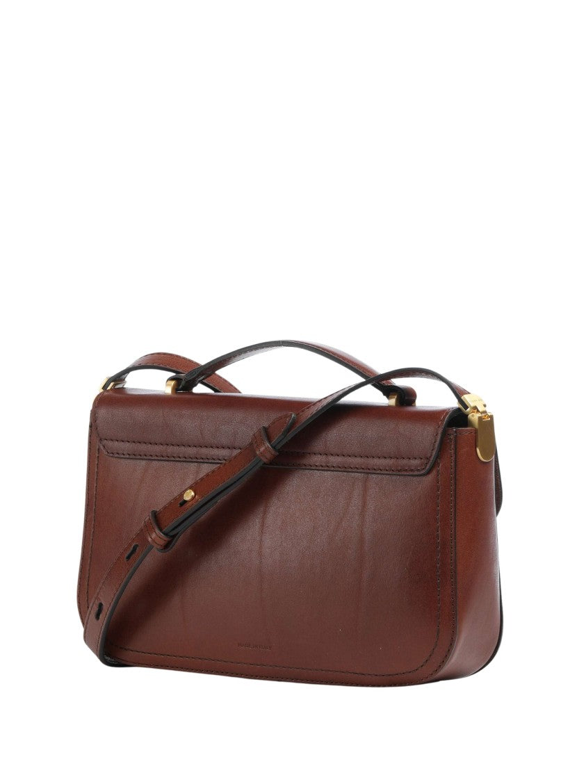The Bridge Rectangular Shoulder Bag With Gold Turn Lock And Adjustable Strap
