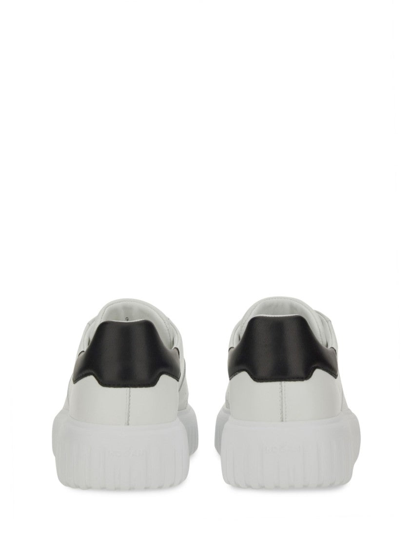 Hogan White Leather Sneakers