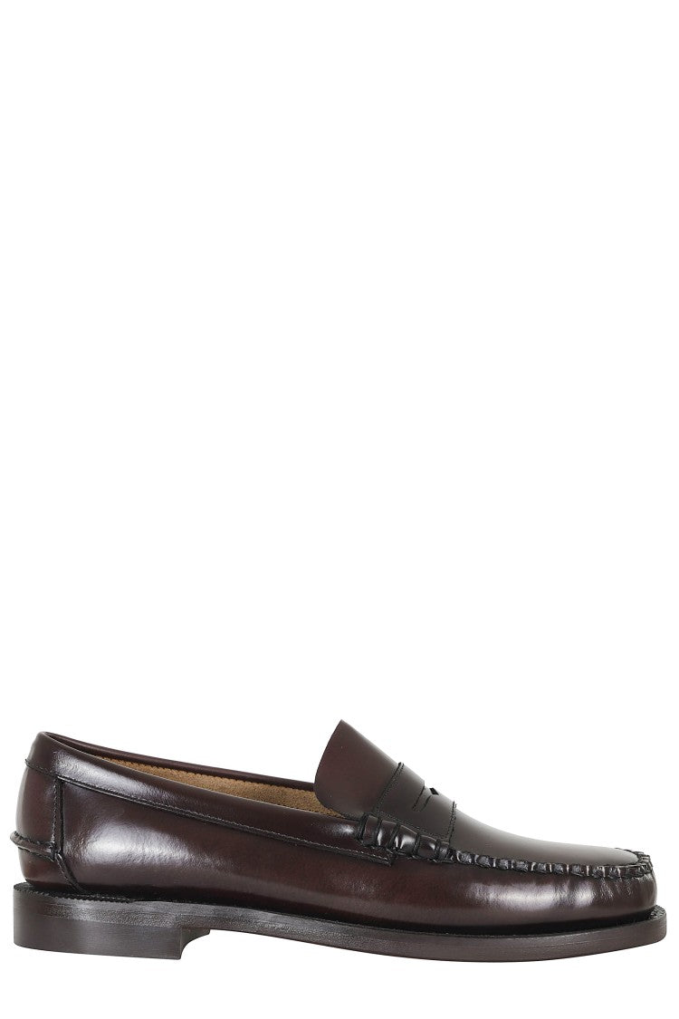 Sebago Brown Burgundy Classic Dan Leather Penny Loafers