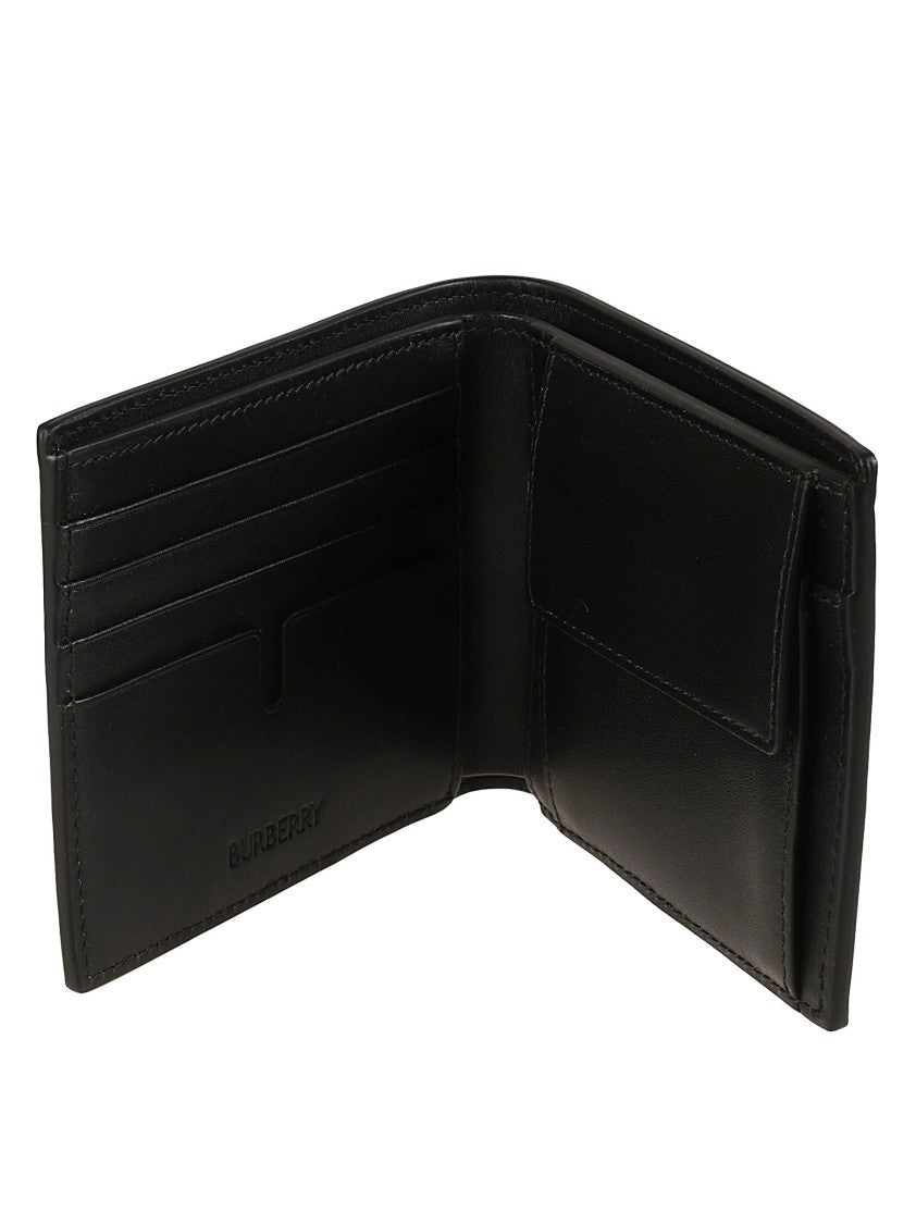 Burberry Textured Calf Grain Leather Wallet