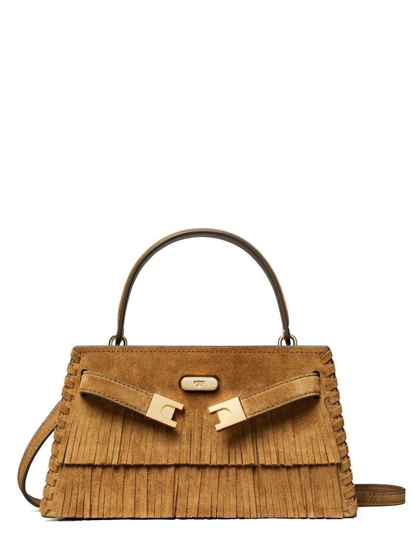 Tory Burch Petite Suede Fringe Mini Top Handle Bag
