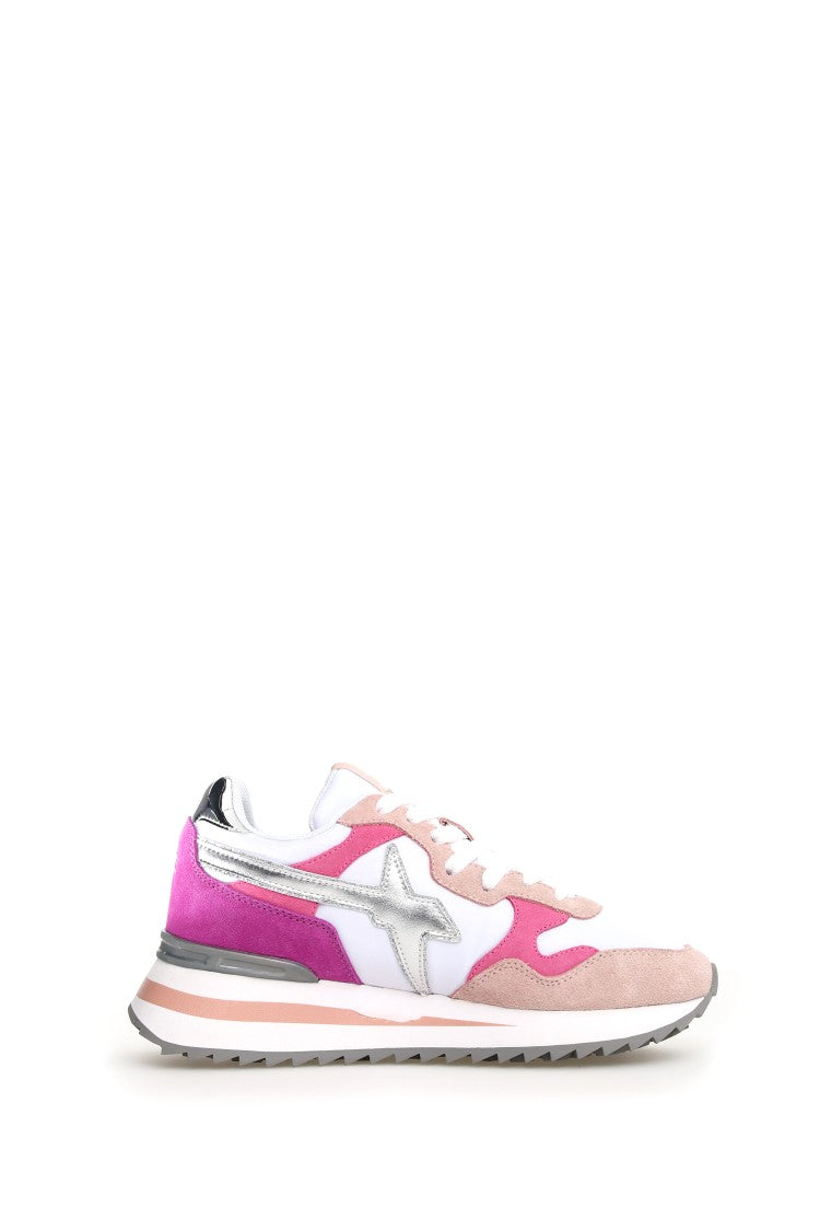 W6yz Technical Fabric Suede Raised Rubber Sneakers