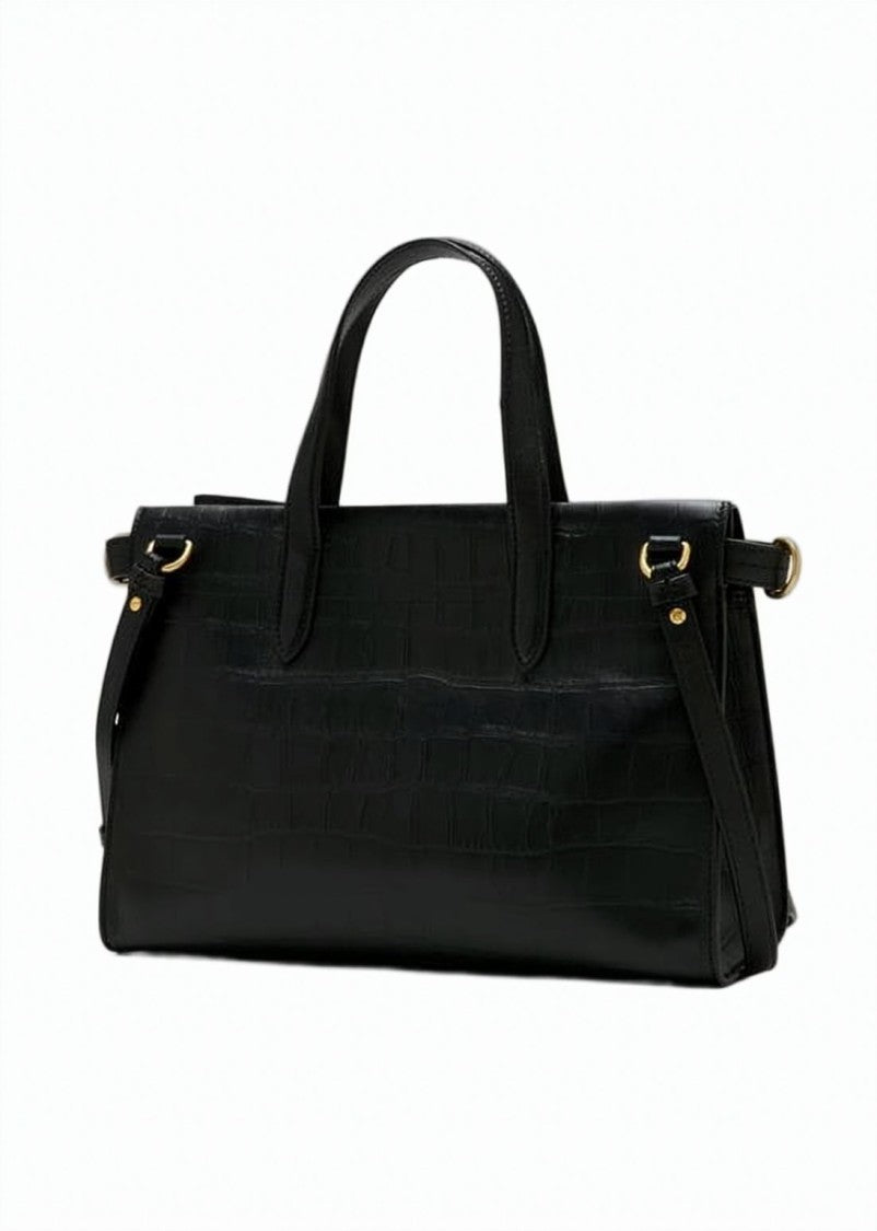 Burberry Rectangular Black Lambskin Tote Bag
