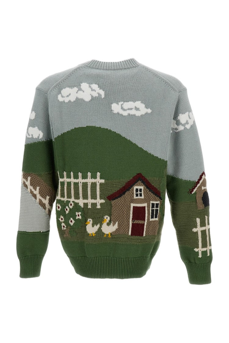 Junya Watanabe Embroidered Print Knitwear