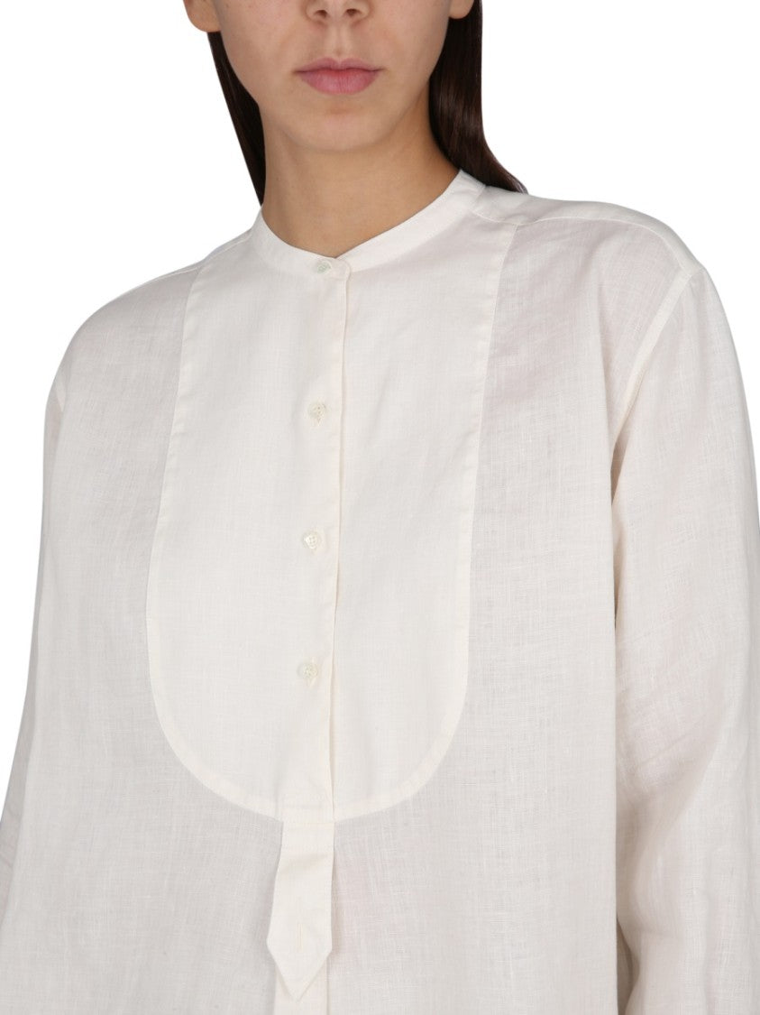 Aspesi White Linen Tunic Shirt