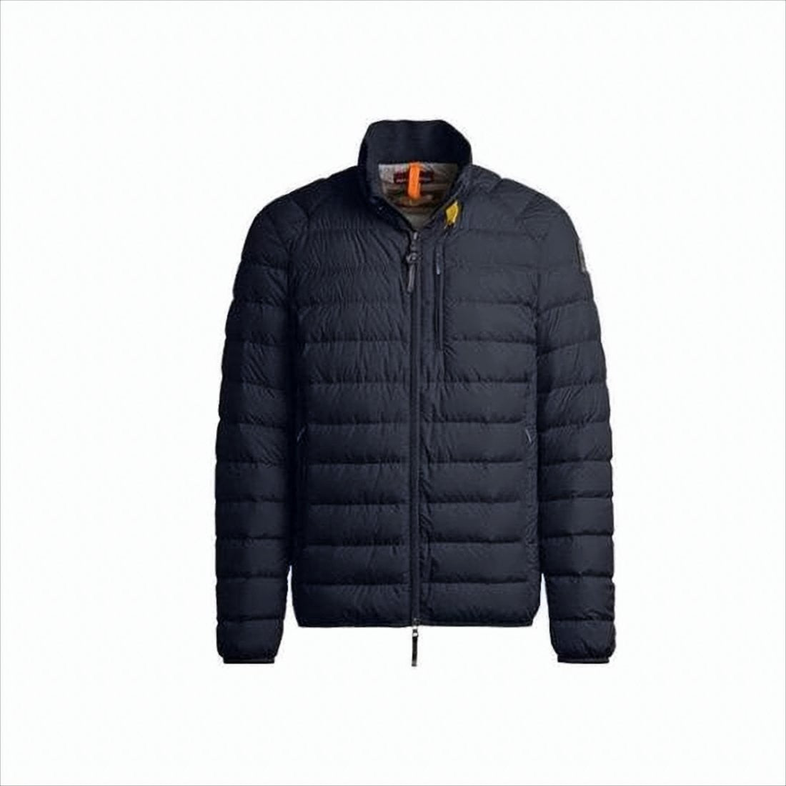 Parajumpers Quilted Blue Down Coat With High Collar And Chest Pocket