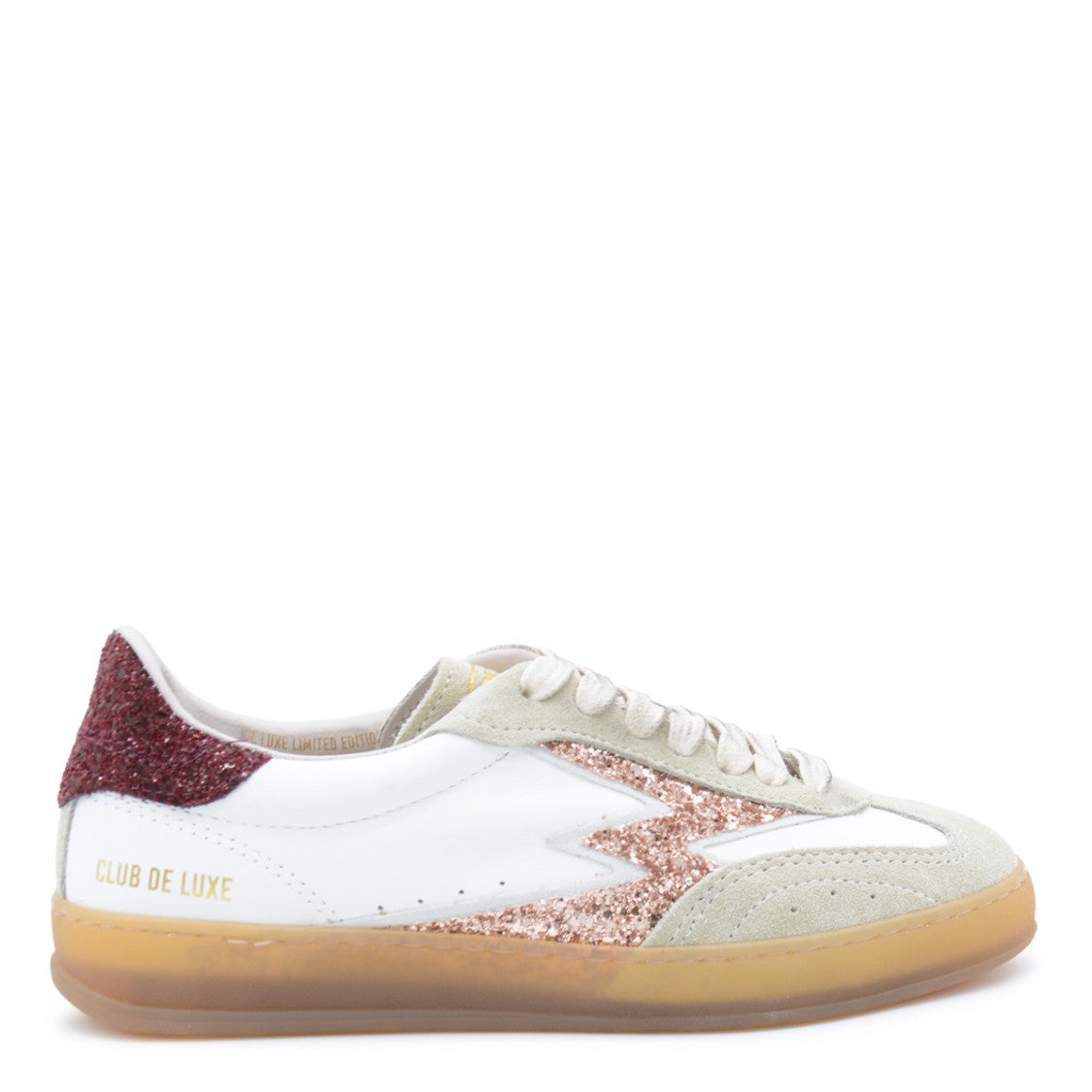 Moaconcept White And Red Sneakers From Moaconcept Featuring Round Toe, Laces Fastening, Decorations And Leather Sole.