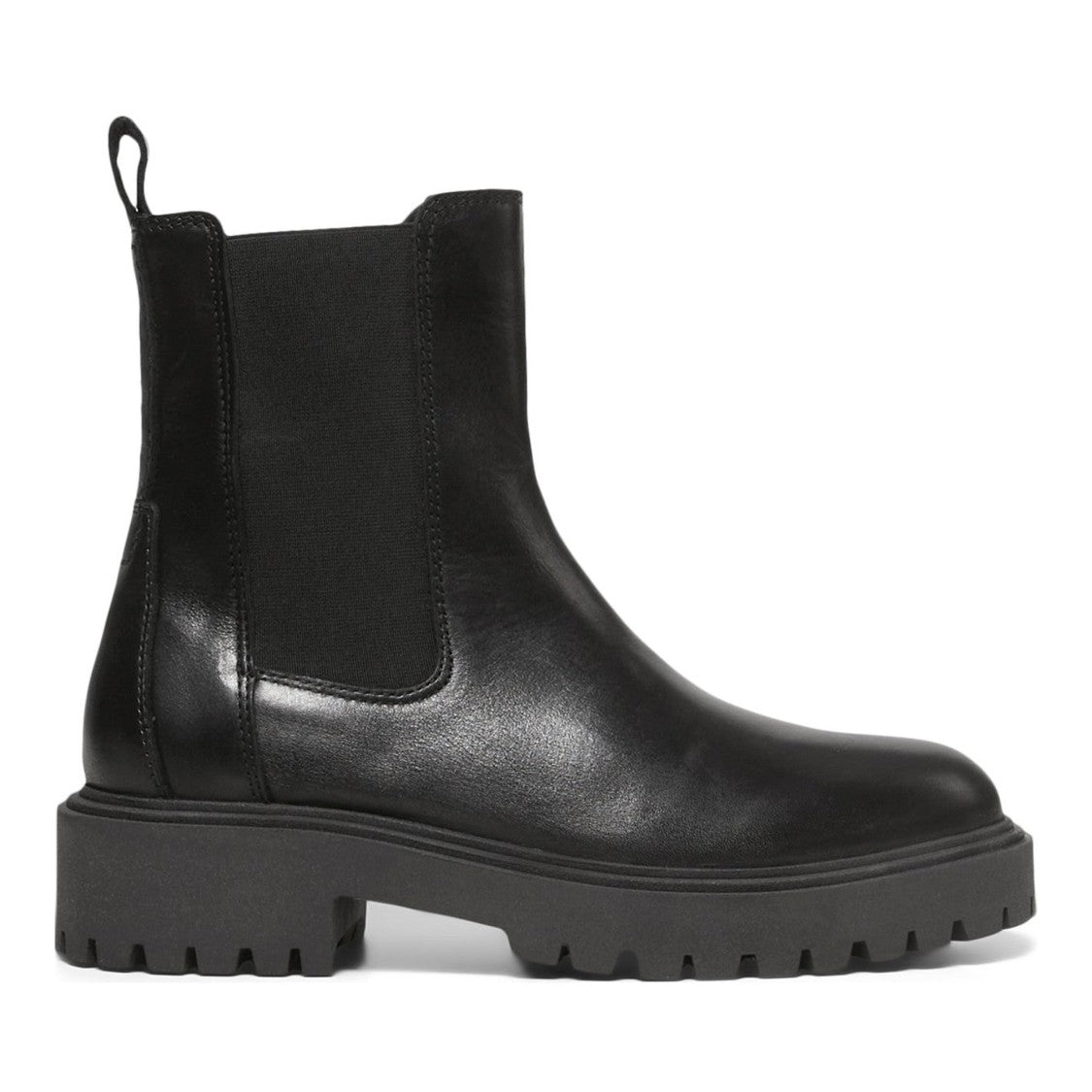 Marc O'polo Black Phia 2A Elastic Side Panel Chunky Sole Leather Boots