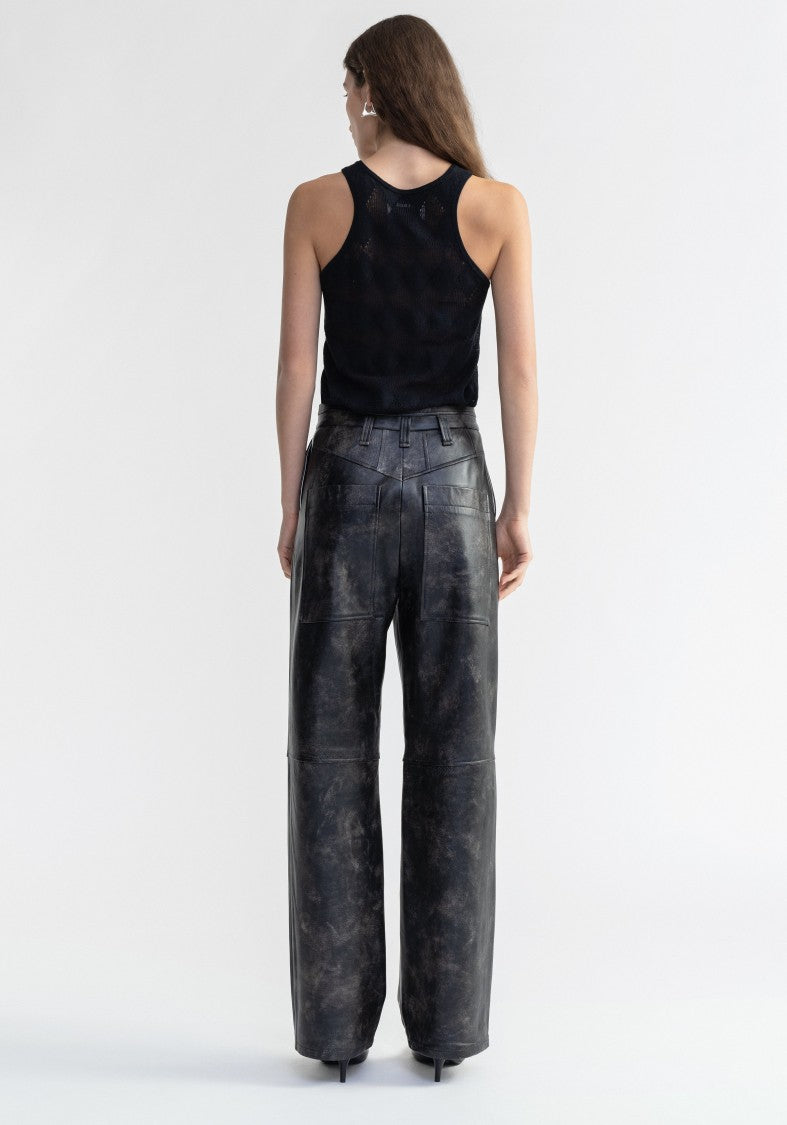 Aeron Kismet - Diamond Knit Racer Neck Top