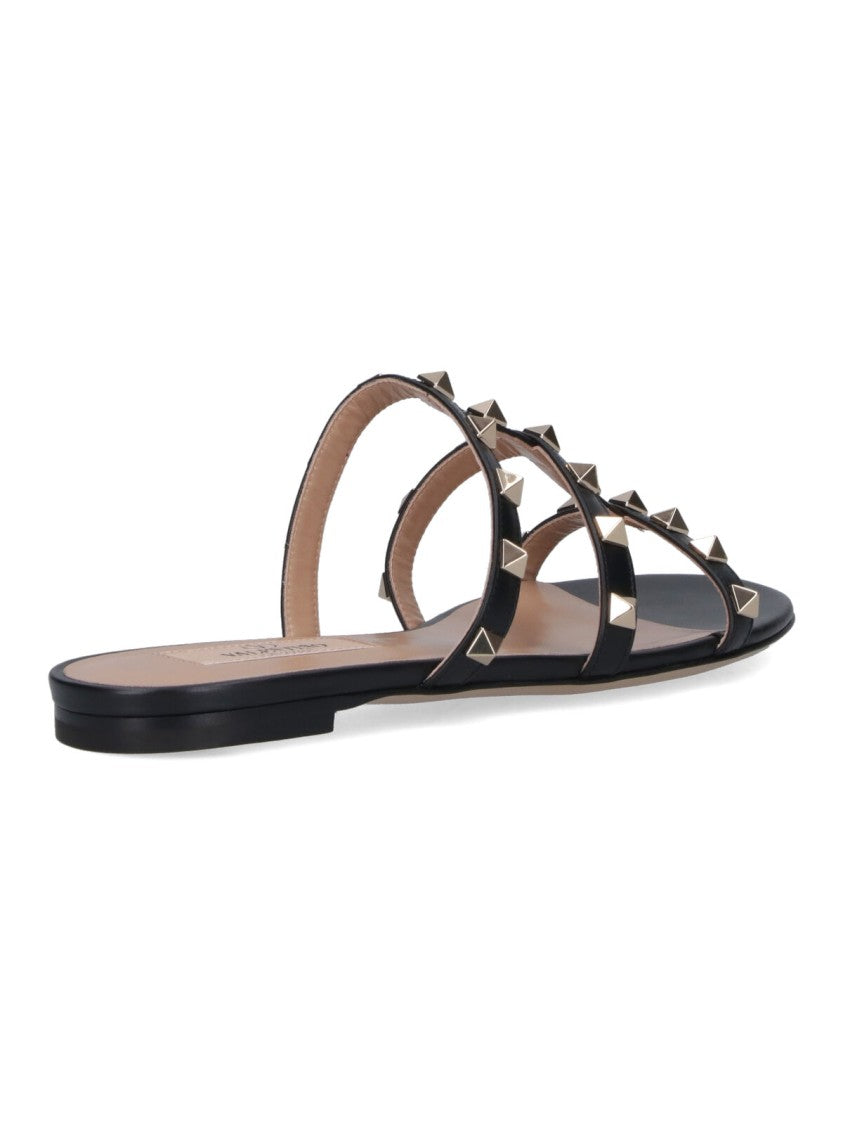 Valentino Garavani "Rockstud" Sandals – Black