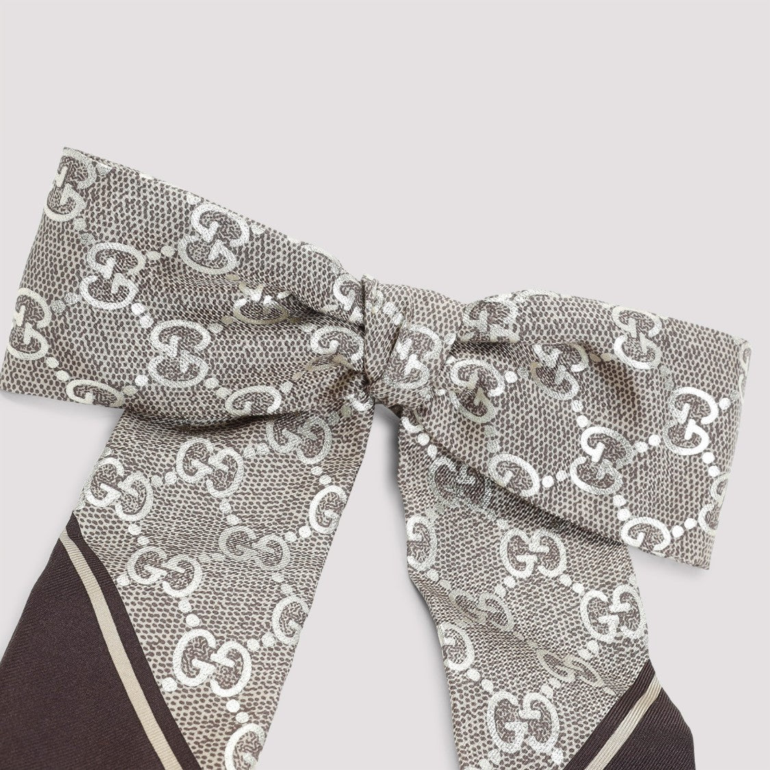 Gucci Silk Bow Hairpiece With Interlocking Pattern