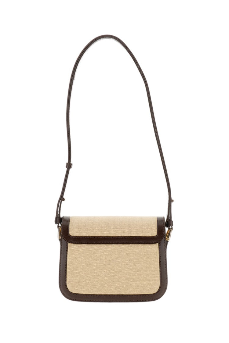 A.P.C. Structured Linen Bag With Leather Trims