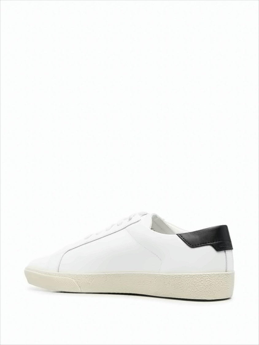 Saint Laurent Low-Top Calf Leather Sneakers With Handwritten Logo